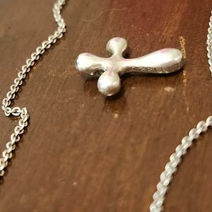 Tiffany Peretti Cross Necklace 16" 925